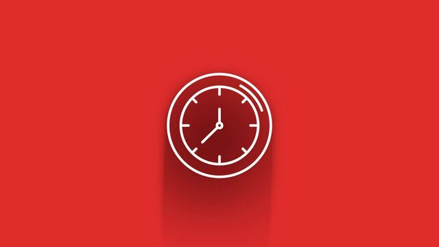 Office icon. Web long shadow icon set. Office, great design for any purposes. Motion graphics.