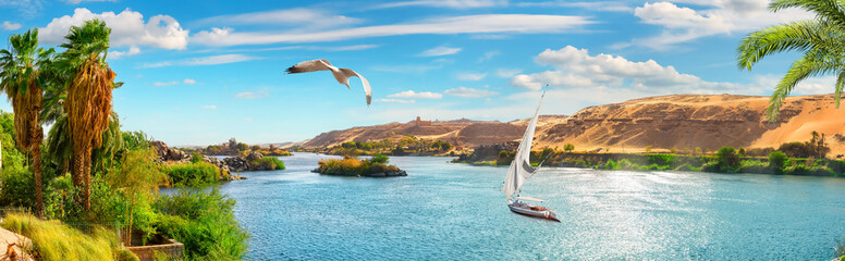Panorama of river Nile