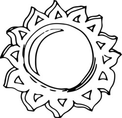 space set vector illustration hand-drawn cute images childrens bright colored rocket meteorite planet alien flying saucers astronaut satellite sun saturn mars stars and constellations. Print mesh 