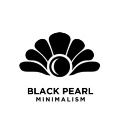 simple black pearl minimalism vector icon logo illustration design isolated background