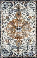 Carpet bathmat and Rug Boho Style ethnic design pattern with distressed woven texture and effect
- 432677963