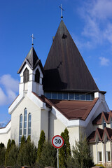 view of the building of the church with turrets