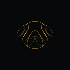 Luxury elegant signature monograms letters UU logo design vector template