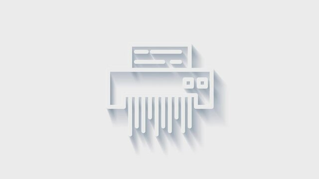 Office icon. Web 3D shadow icon set. Office, great design for any purposes. Motion graphics.