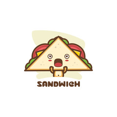 cute mascot sandwich.