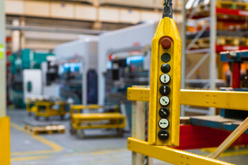 Remote control pendant switch for overhead crane in the factory
