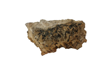 phosphate mineral rock isolated on white background.