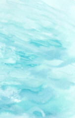 Ocean water texture, abstract hand painted watercolor background