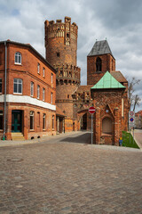 Fototapeta na wymiar New city gate (Neustaedter Tor). The historic town of Tangermuende. Saxony-Anhalt state. Germany.