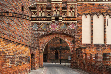 New city gate (Neustaedter Tor). The historic town of Tangermuende. Saxony-Anhalt state. Germany.