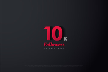 thank you 10k followers with red numbers