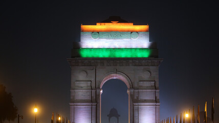 Fototapeta premium Night view of India Gate, New Delhi, Delhi, India