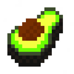 Obraz premium Cute pixel avocado - vector, isolated