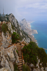 stairway to the top of the rock of gibraltar