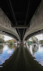 Bottom view structure under bridge