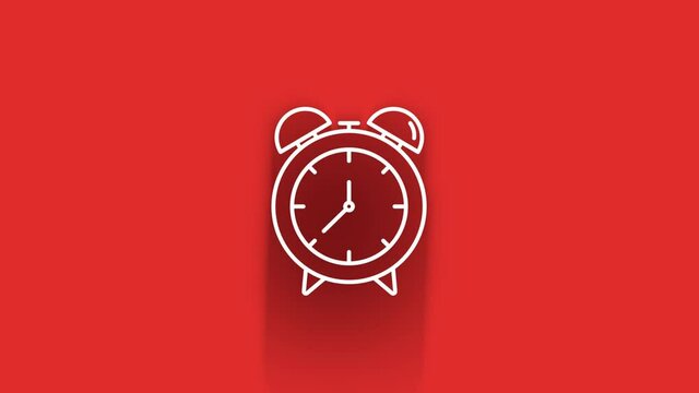 Office icon. Web long shadow icon set. Office, great design for any purposes. Motion graphics.