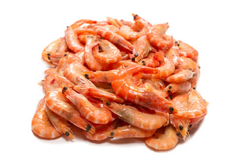 Shrimps isolated on a white background.