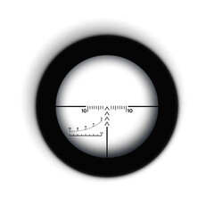 Rifle reticle. Sniper scope. Crosshairs of a gun optics.