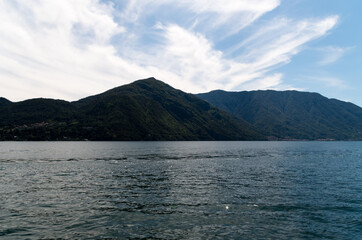 Fototapeta na wymiar Lake Como in the Bergamo Alps