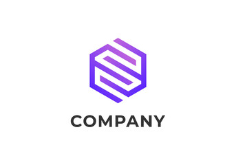 Obraz premium Initial Letter E Isometric Modern Line Logo, Initial Letter Logo For Company Name, Alphabet Logo Template Ready For Use, Modern Initial Logo 