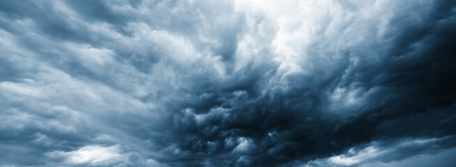 Dramatic thunderstorm clouds background