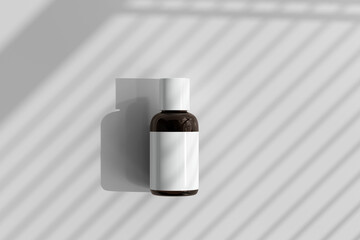 Isolated Cosmetic Bottle 3D Rendering