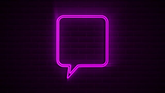 Animated white outlined speech bubble, chat balloon icon. Pictogram, comic book, anime. Useful for web site, banner, greeting cards, apps and social media posts. Chroma key, black screen background.