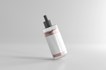 Isolated Cosmetic Cream Bottle 3D Rendering