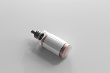 Isolated Cosmetic Cream Bottle 3D Rendering