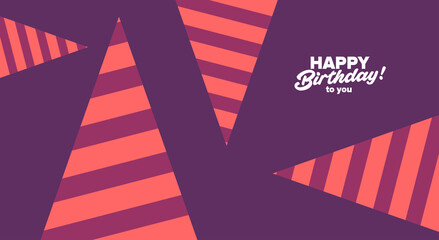 Birthday. Simple, fun, vector illustrations. Holiday Cap.