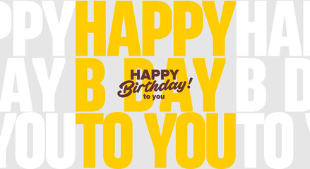 Birthday. Simple, fun, vector illustrations.Pattern from the inscription Happy Birthday!