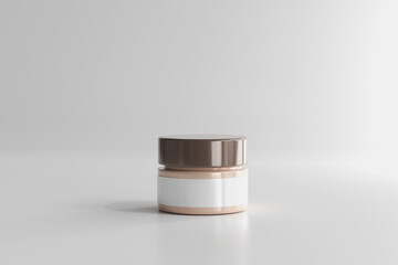 Isolated Cosmetic Jar 3D Rendering