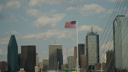 American Flag over Dallas