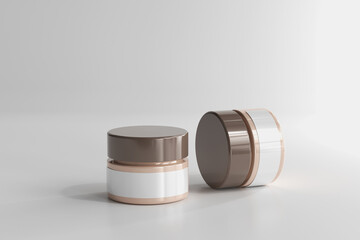 Isolated Cosmetic Jar 3D Rendering