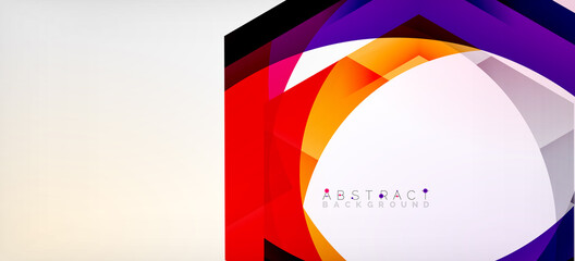 Fototapeta premium Vector color hexagons geometric abstract background