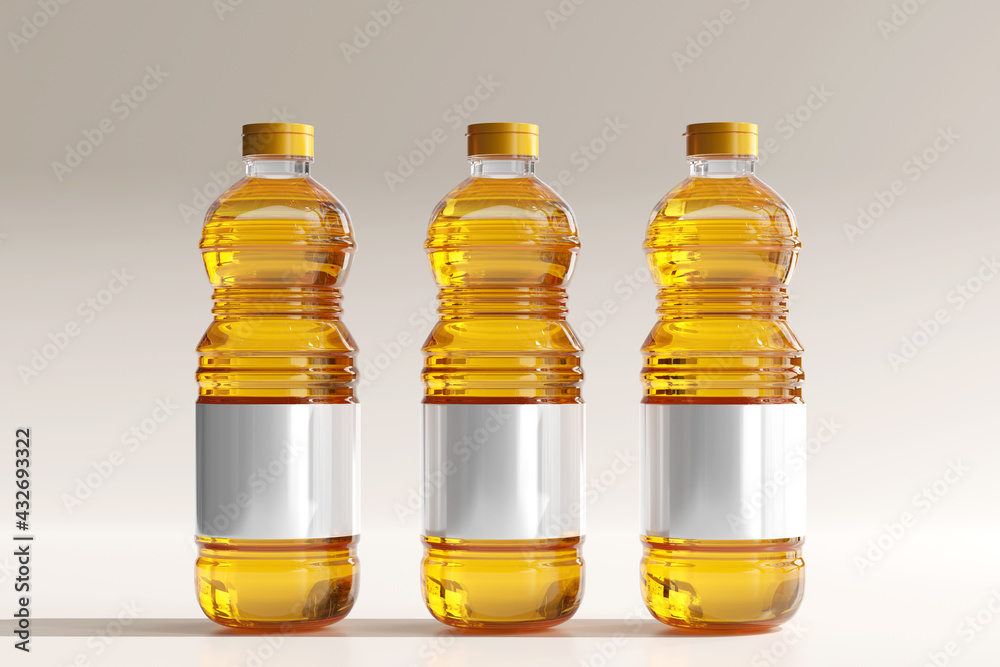 Canvas Prints Isolated Cooking Oil Bottle 3D Rendering