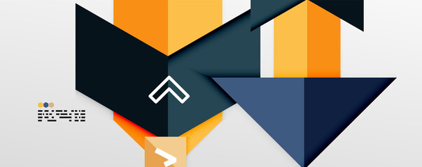 Shiny color triangles and geometric shapes vector abstract background