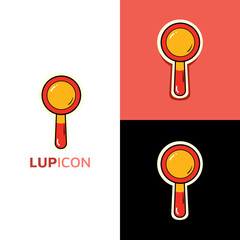 Lup kawaii icon logo. Back to school cute cartoon hand drawn doodle icon sticker