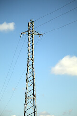 high voltage pylon in northern Italy