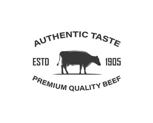 Vintage Retro Fresh Beef, Butchery, Farm Beef Label Stamp Logo design vector