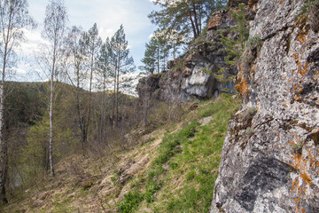 Mountains, forests, rivers of the southern Urals.