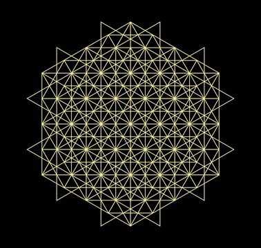 Sacred Geometry - Tetrahedron - Vector Illustration
