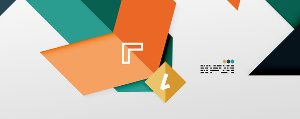 Shiny color triangles and geometric shapes vector abstract background