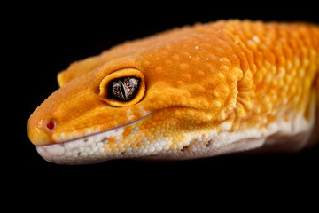 Tangerine leopard gecko (Eublepharis macularius)