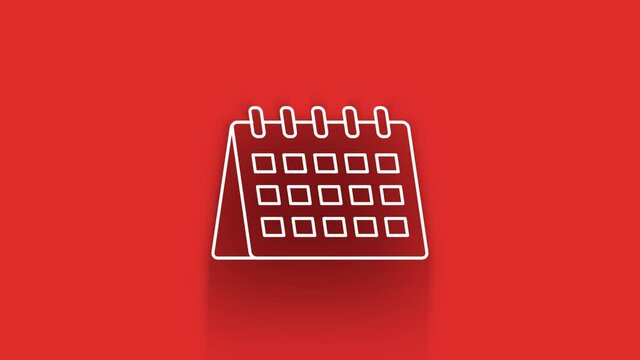 Office icon. Web long shadow icon set. Office, great design for any purposes. Motion graphics.