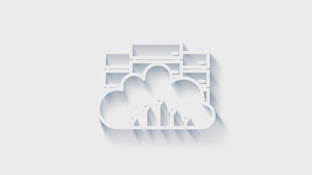 Web 3D shadow icon. Business. Email icon. Outline web icon. Motion graphics.