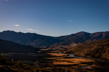 sunset in the mountains