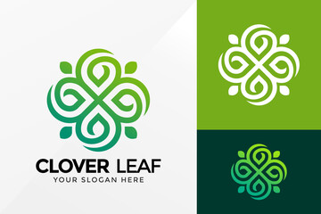 Nature Clover Leaf Logo Design, Brand Identity logos vector, modern logo, Logo Designs Vector Illustration Template