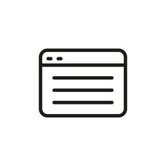 Browser icon in line design style. Connecting to internet symbol.