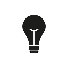 Light bulb vector icon isolated on white background. Creative idea concept.